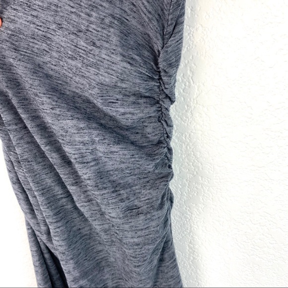 James Perse Melange Jersey Ruched Dress Size 3 - Picture 4 of 7